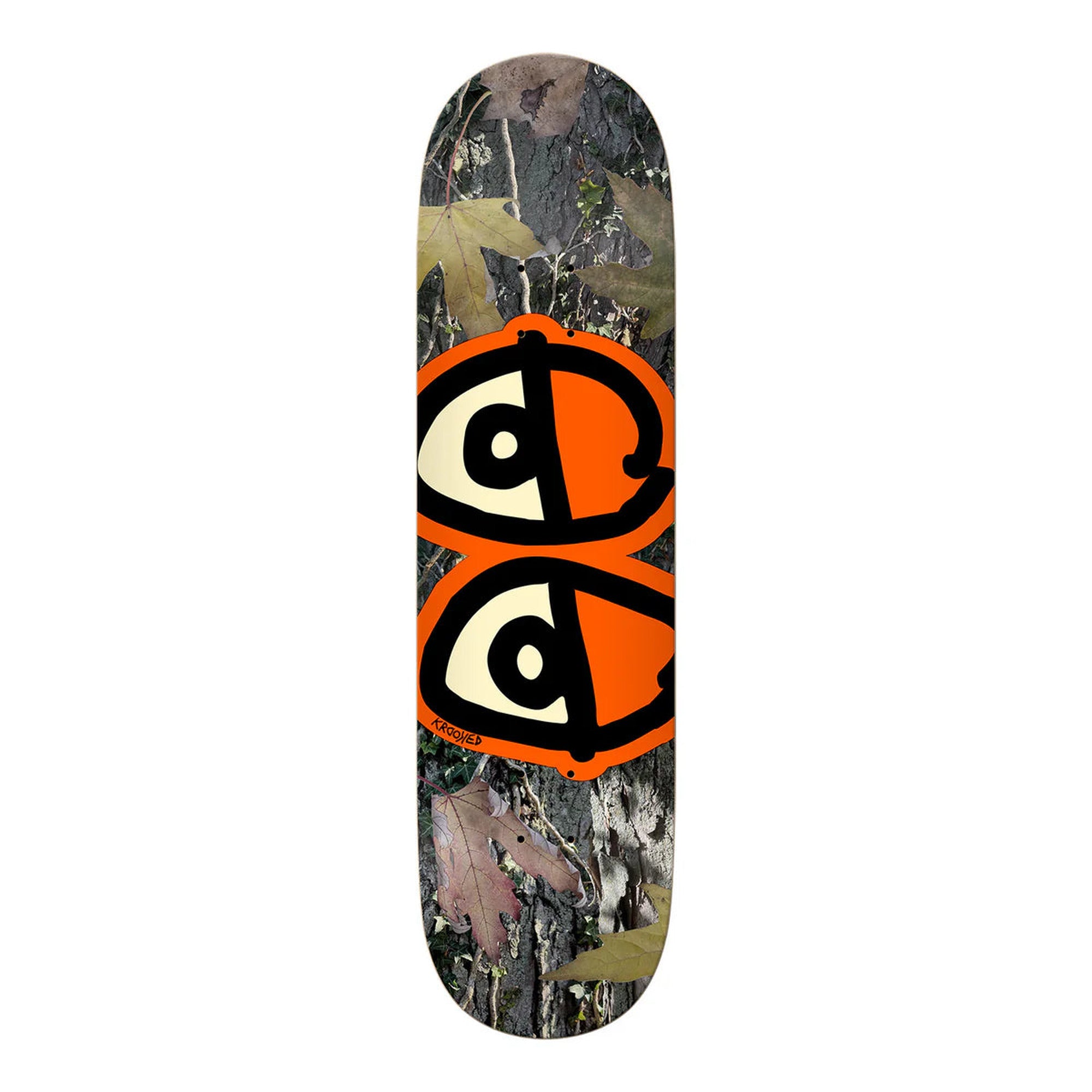 Krooked Team Eyes Camo 8.25" x 32" Skateboard Deck