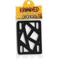 Krooked Skateboards 1/4" Black Riser Pads (Set of 2)
