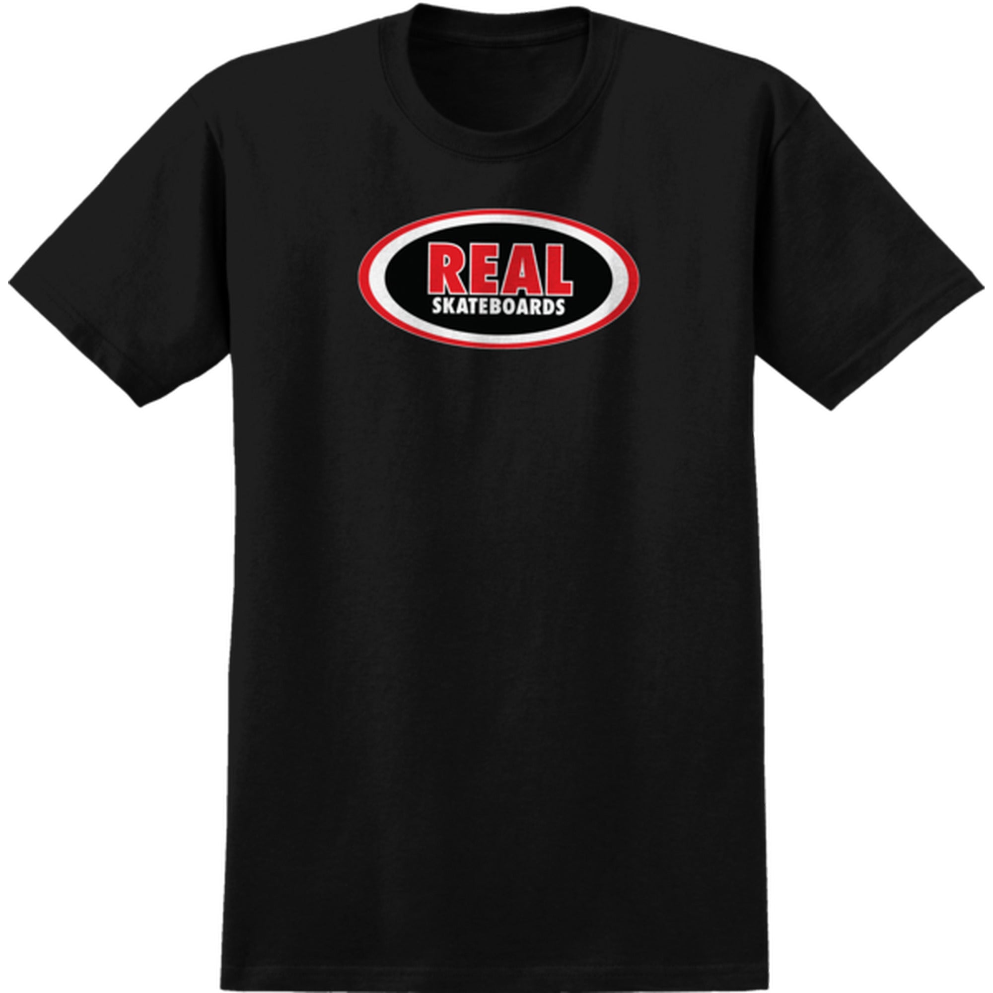 Real Oval Tee Black T-Shirt