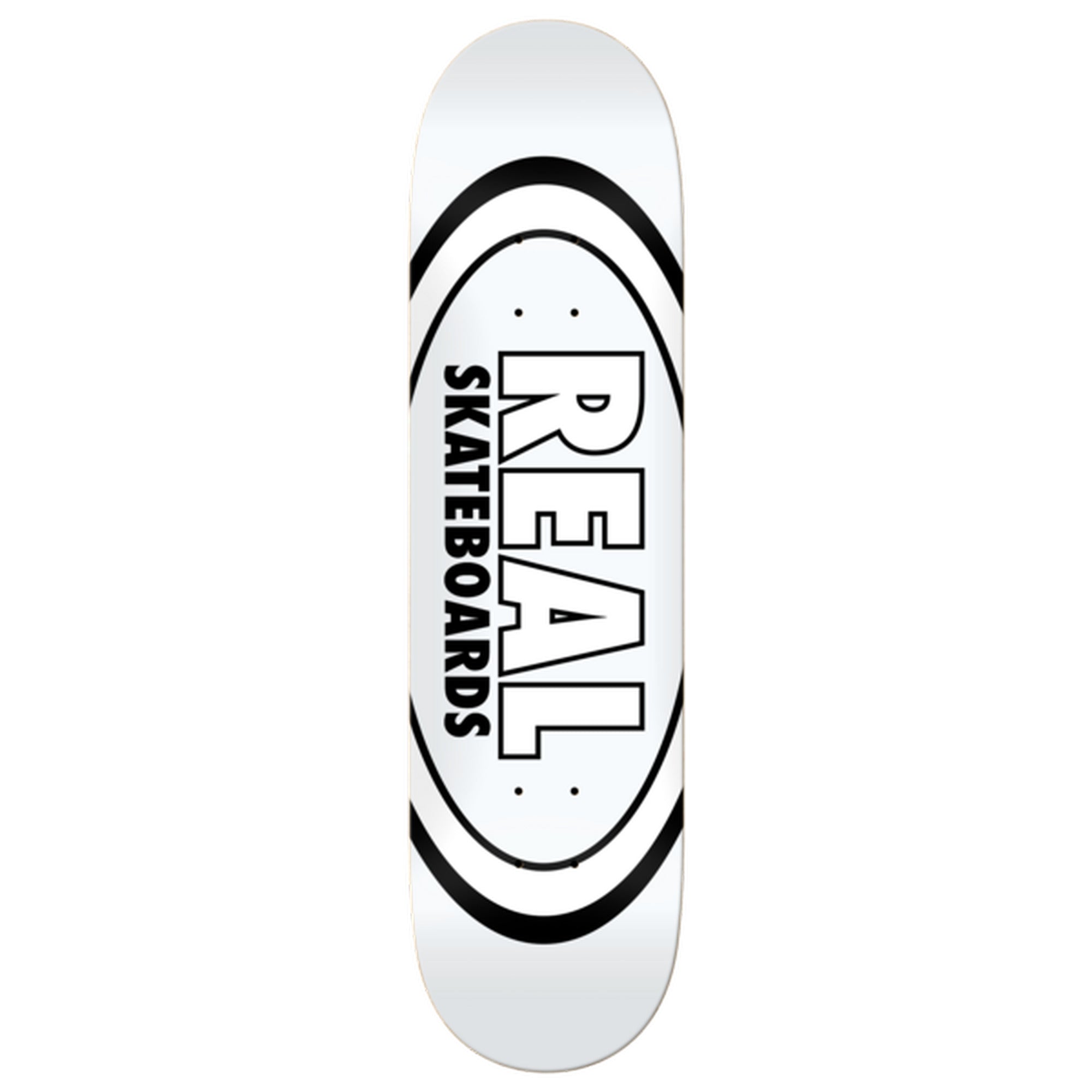 Real Team Classic Oval 8.38" x 32.25" White Skateboard Deck