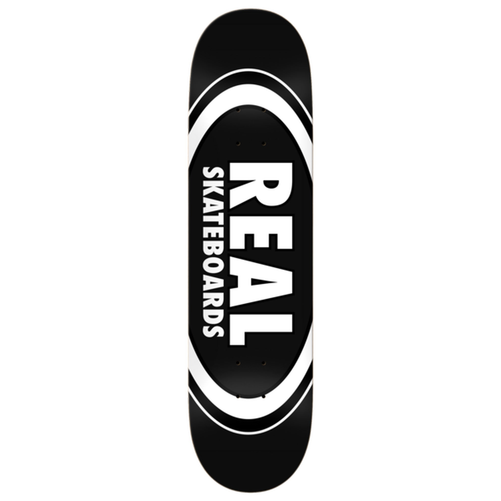 Real Team Classic Oval 8.25" x 32" Black Skateboard Deck