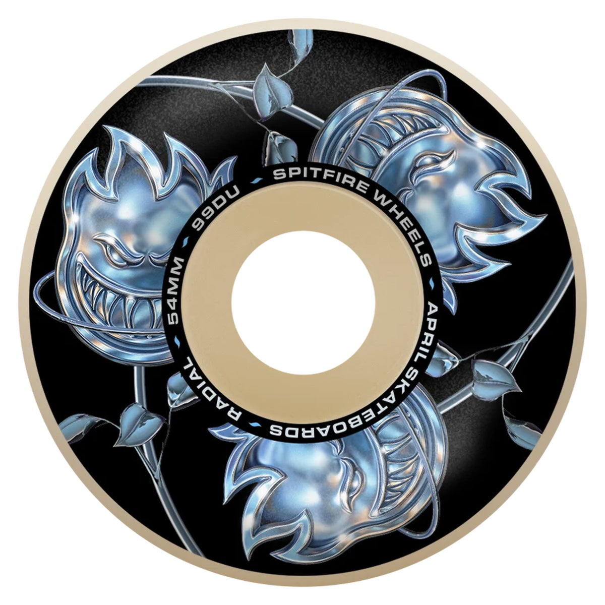 Spitfire x April F4 (Formula Four) Bighead Rose 54mm 99du Radial Skateboard Wheels