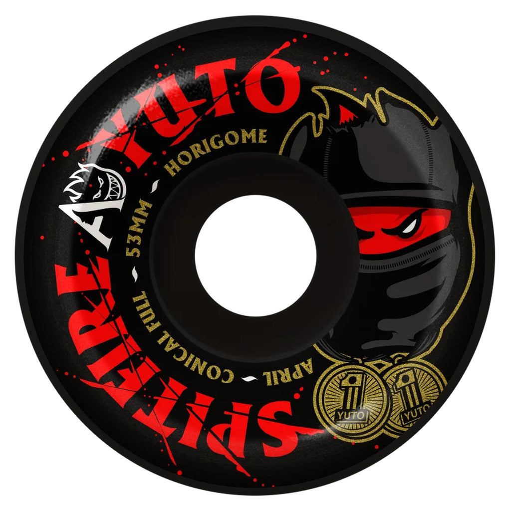 Spitfire x April F4 (Formula Four) Yuto 53mm 99du Conical Full Skateboard Wheels