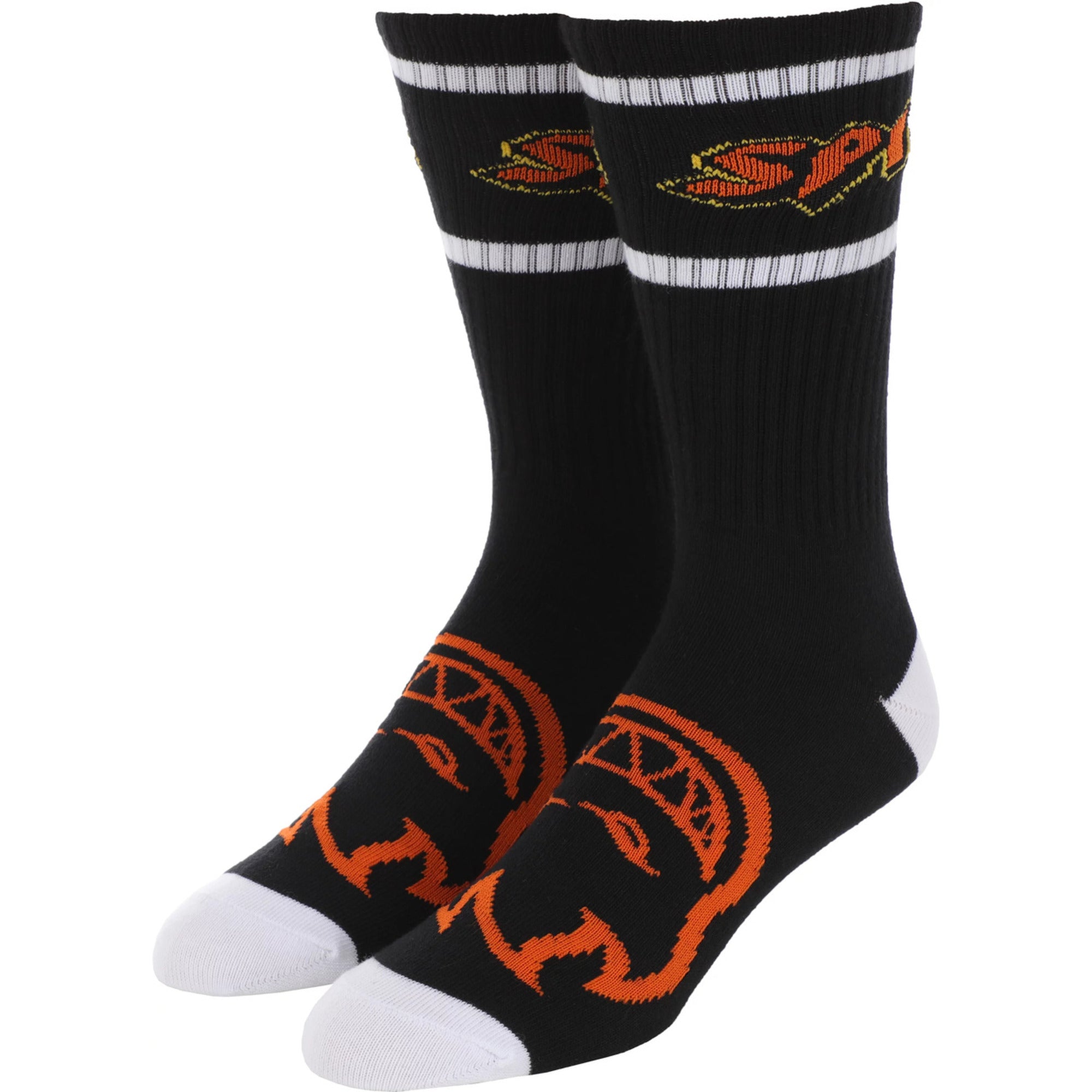 Spitfire Hellfire Script Black Orange Socks
