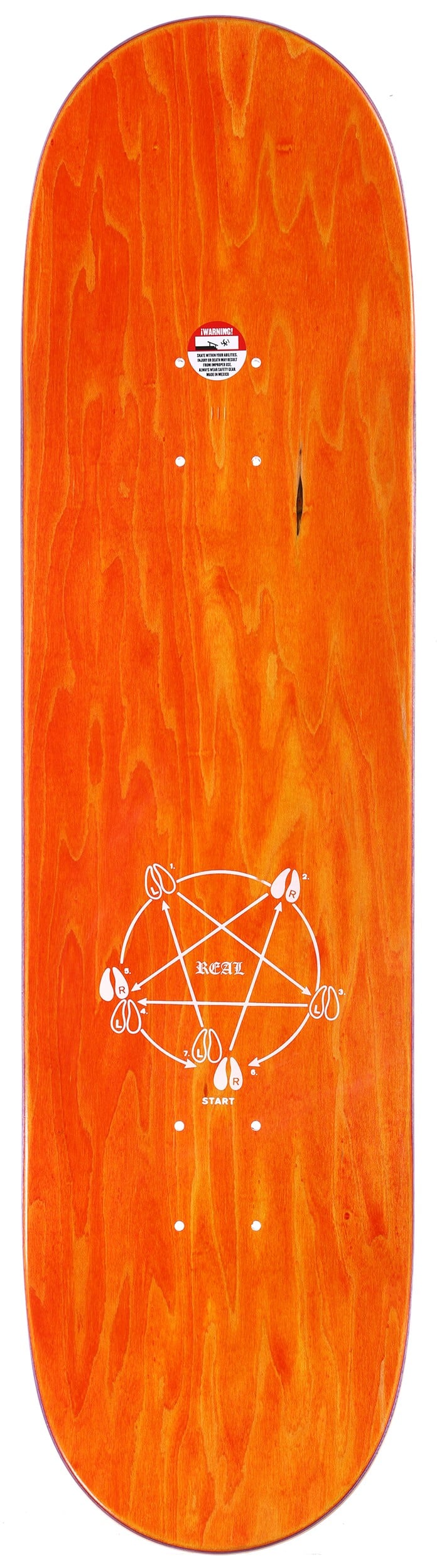 Real Lintell Dance With The Devil 8.5" x 31.85" Yellow Skateboard Deck