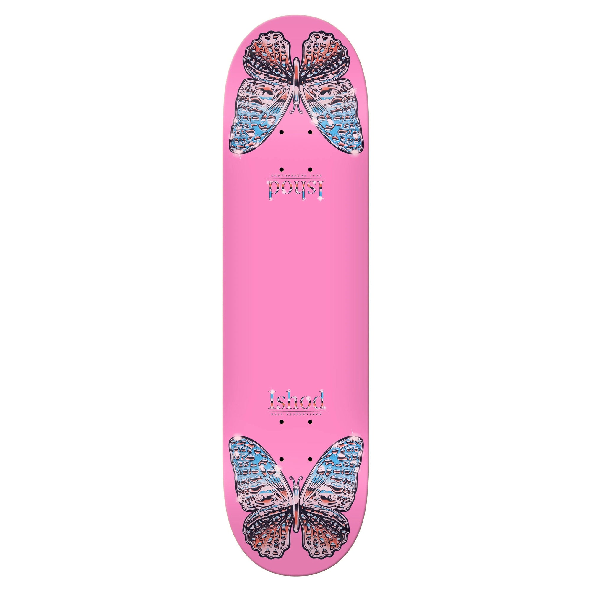 Real Ishod Wair Mariposa Chrome Twin Tail 8.25" x 31.8" Pink Skateboard Deck