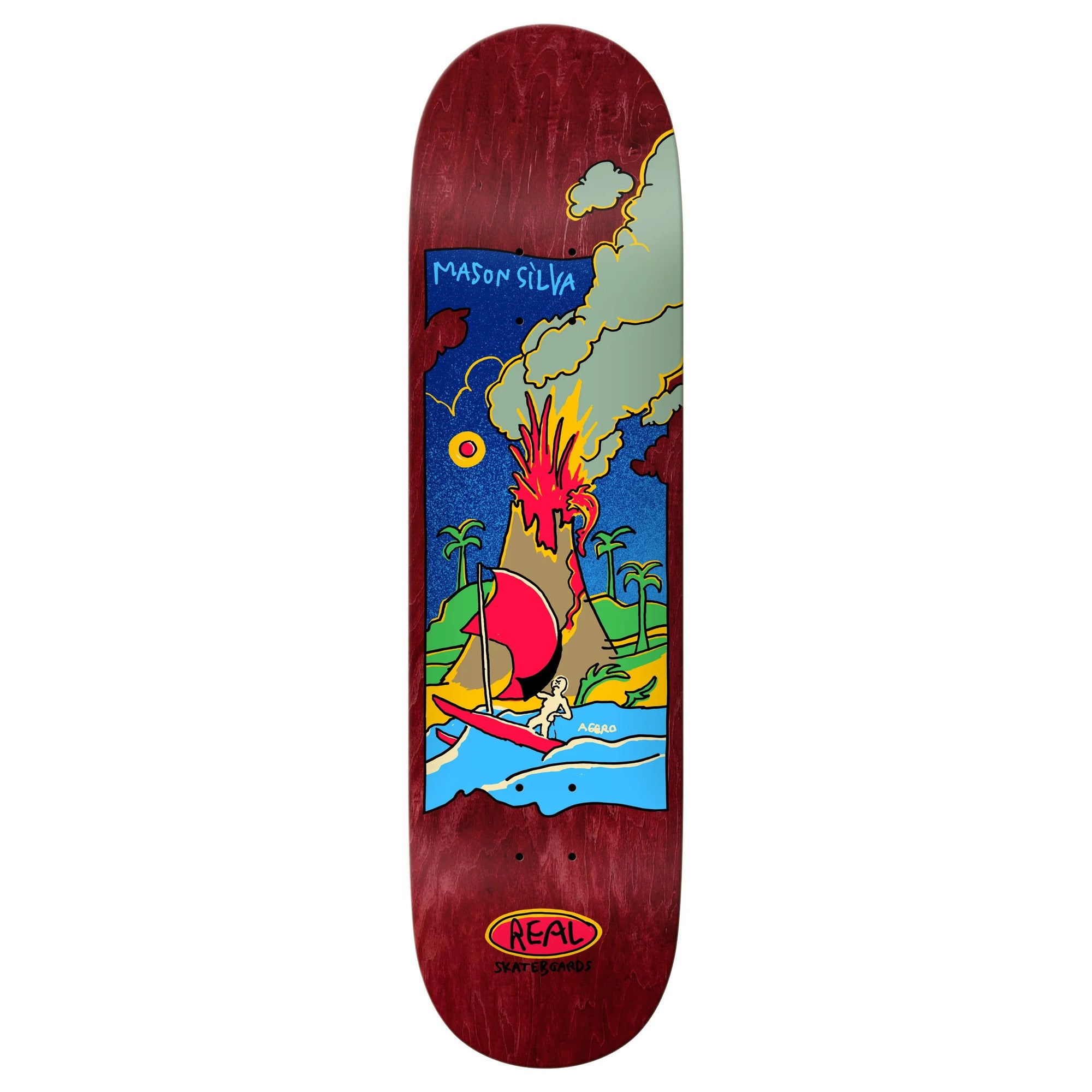 Real Mason Volcano DBX 8.25" x 32" Red Skateboard Deck