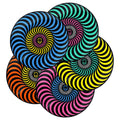 Spitfire Tri-Color Swirl Multi Color 4" Sticker