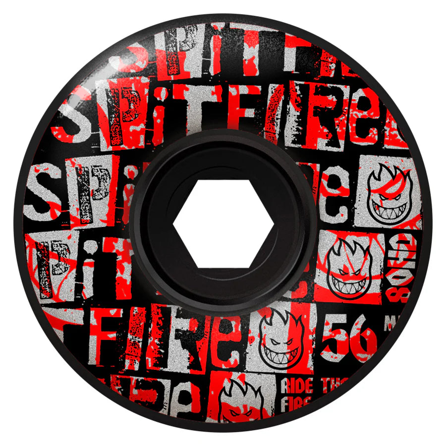 Spitfire F4 (Formula Four) 80du Ransom Radial Full Black 56mm Skateboard Wheels