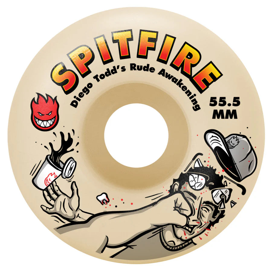 Spitfire F4 (Formula Four) 99DU Diego Todd Rude Awakening Classic Natural Skateboard Wheels