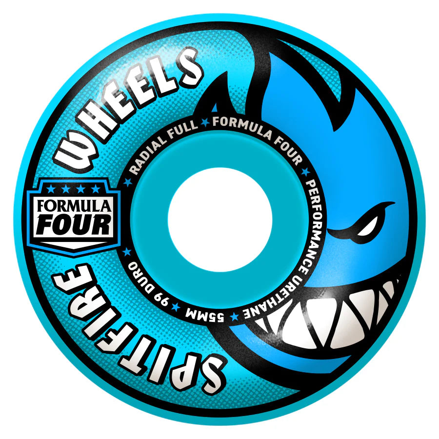 Spitfire F4 (Formula Four) 99DU Radial Full Blue 55mm Skateboard Wheels