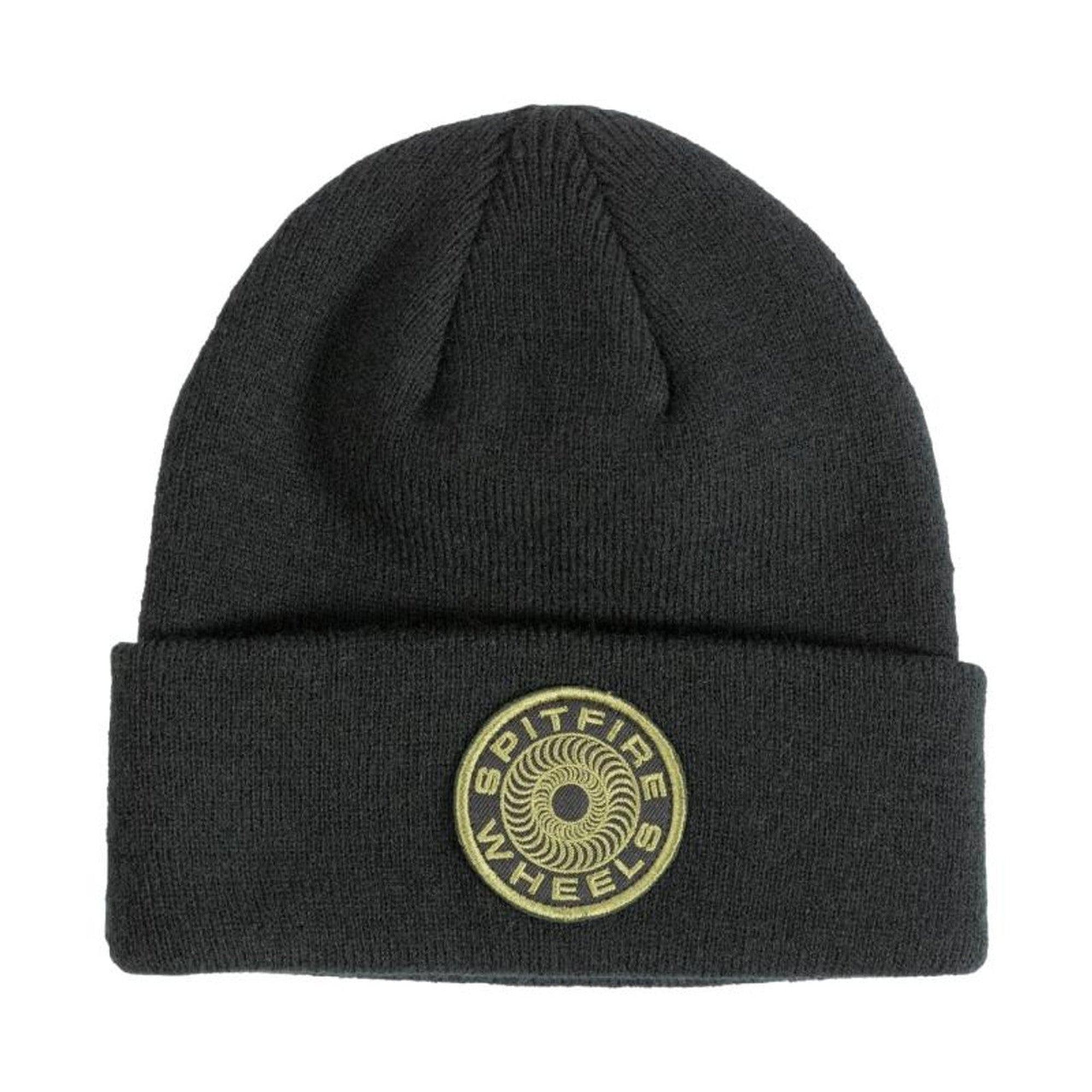 Spitfire Classic '87 Swirl Patch Cuff Black / Olive Beanie