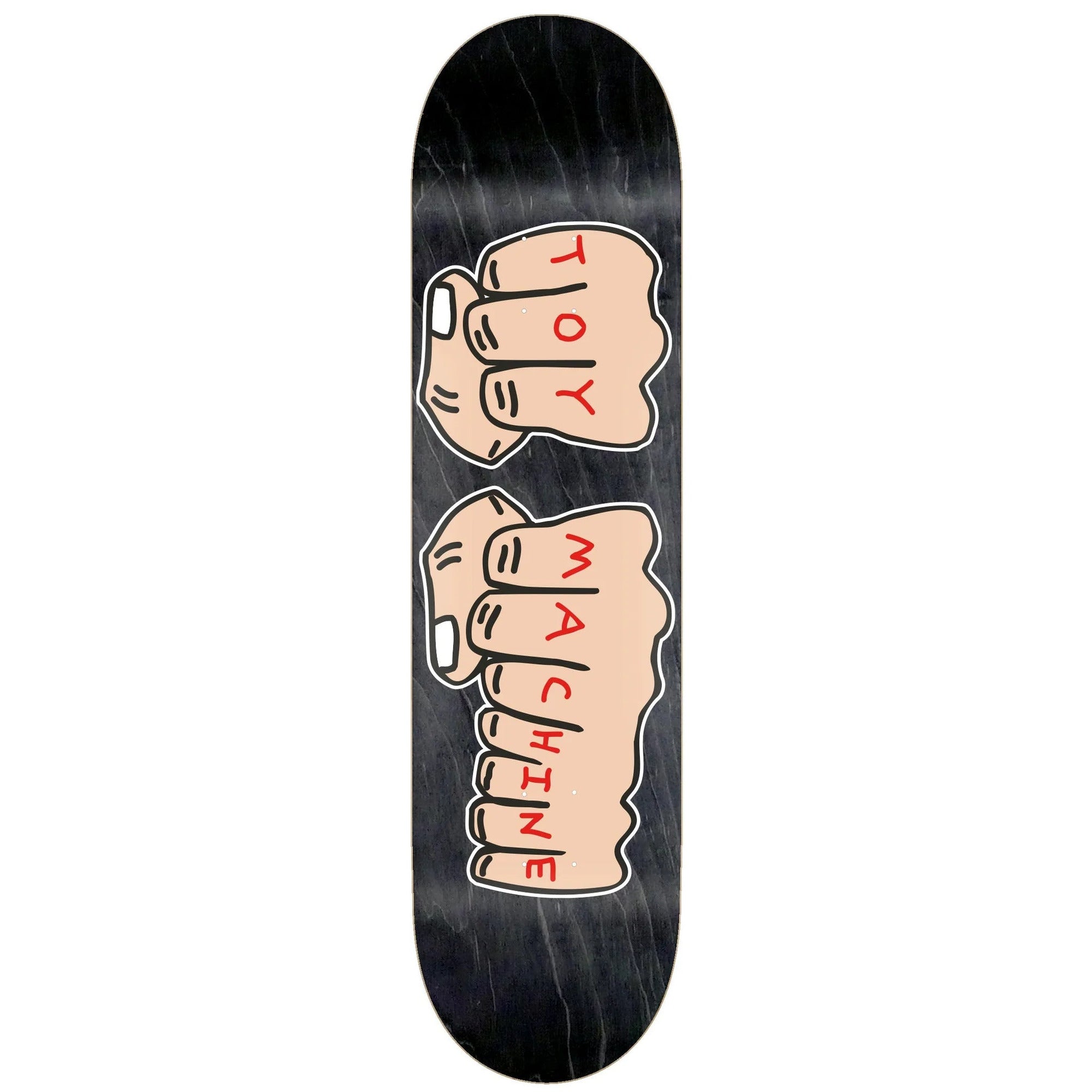 Toy Machine Fists 8.5” x 32" Black Skateboard Deck