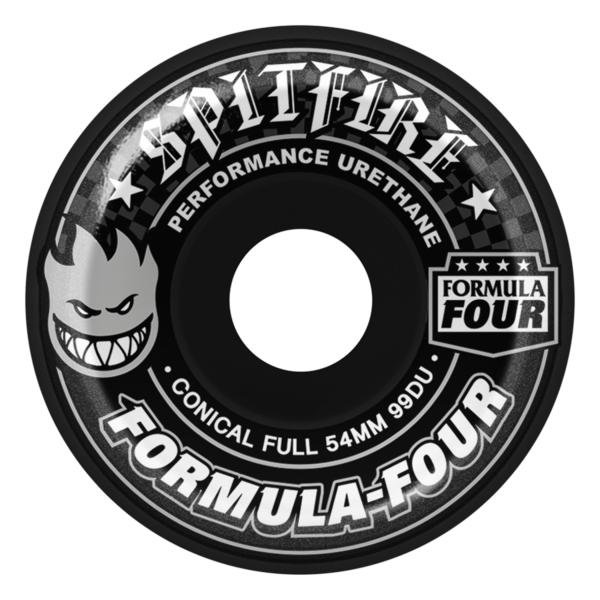 Spitfire F4 (Formula Four) 99D Conical Full 54mm Black Skateboard Wheels